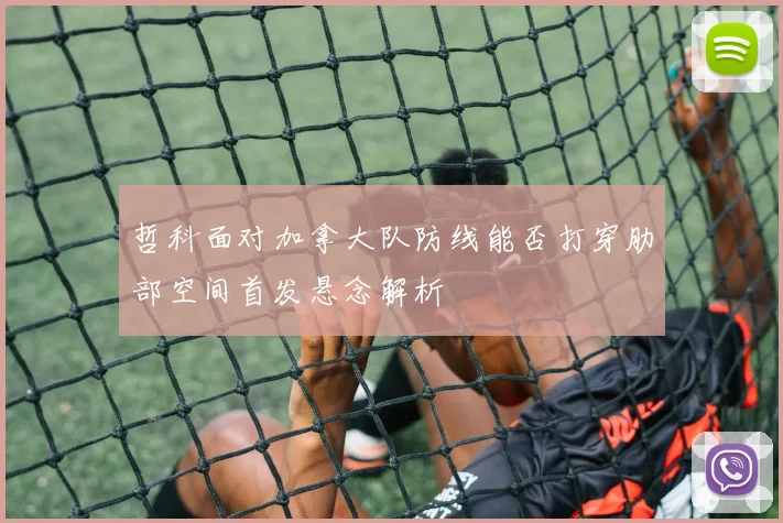 哲科面对加拿大队防线能否打穿肋部空间首发悬念解析